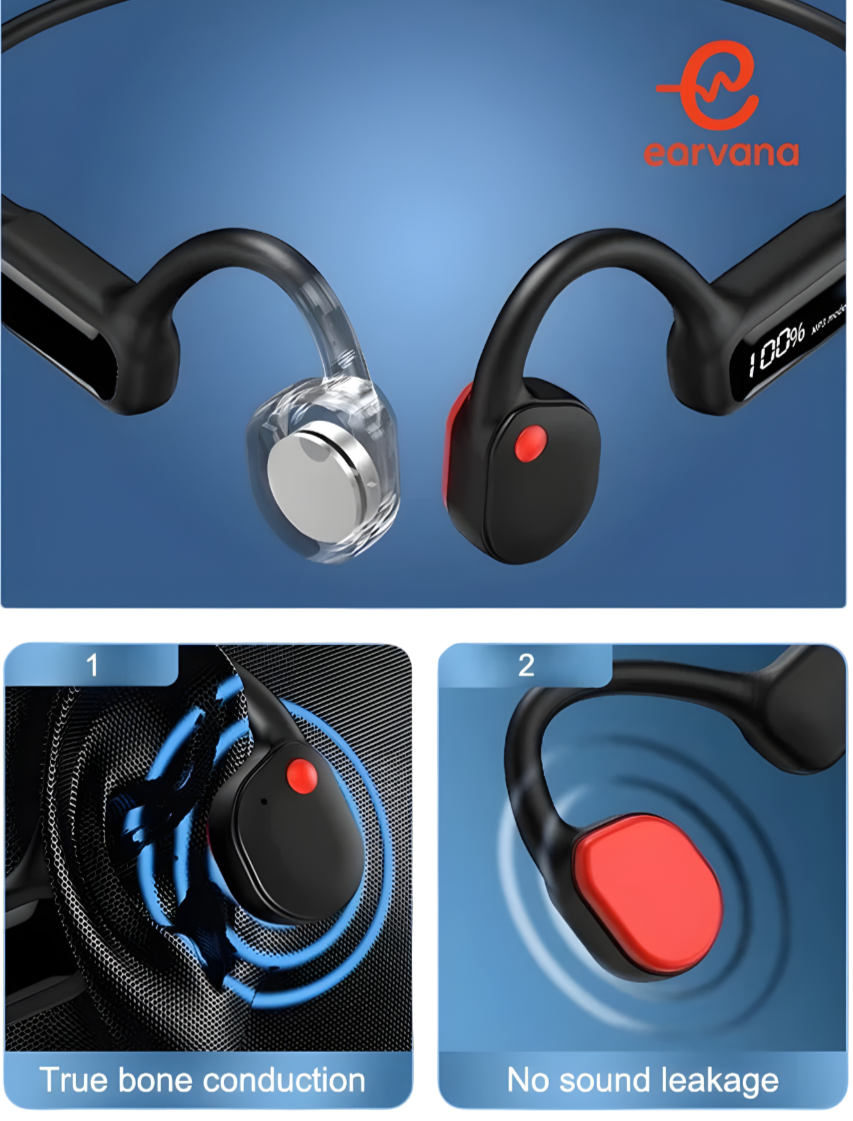 Le Vibra.X10© Casque/MP3 à conduction osseuse - IP68