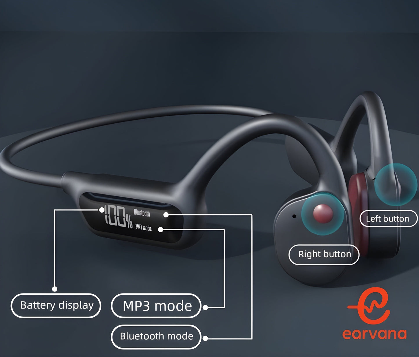 Le Vibra.X10© Casque/MP3 à conduction osseuse - IP68